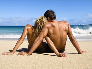 Couple Tanning